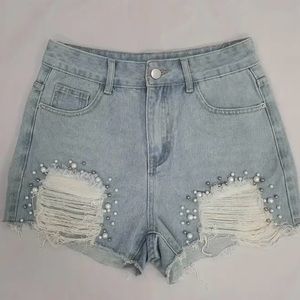 Pearl distressed Jean shorts